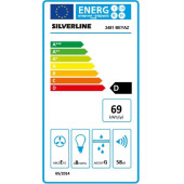 Silverline 3481 Duvar Tipi Beyaz Cam Davlumbaz - 3