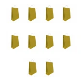 Büküm Saplı Kraft Kağıt Karton Hediyelik Çanta Poşet Torba - Altın - 25x31 Cm. - 10 Adetlik 1 Paket - 1