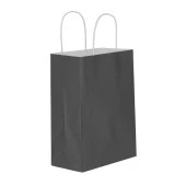 Büküm Saplı Kraft Kağıt Karton Hediyelik Çanta Poşet Torba - Siyah - 25x31 Cm. - 5 Adetlik 1 Paket thumbnail 3