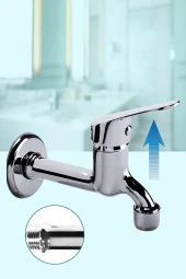Moonshop 6'Lı Duş Seti Duş Robotu Banyo Bataryası Lavabo Bataryası Havluluk Peçetelik Musluk - 5