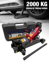 Moonshop 2,5 Tona Kadar Arabalı Tekerlekli Hidrolik Kriko Plastik Taşıma Çantalı 2 Yıl Garantili - 3