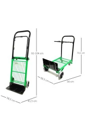 Moonshop El Arabası Yük Taşımayükseklik Ayarlı Çok Amaçlı El Arabası Yük Taşıma Arabası 90 Kg thumbnail 2