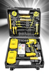 Moonshop Pro Seri Tork Darbeli Lion Akülü Vidalama Matkap 100 Parça Set Ve Çanta Hediyeli Ürün. - 3