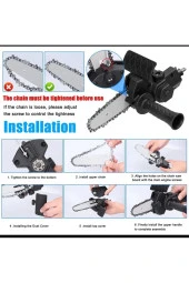 Moonshop Zincirli Testere Dönüştürücü Şarjlı Elektrikli Matkap Için Taşınabilir Ahşap Testere Adaptörü. thumbnail 3