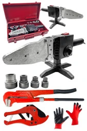 Moonshop Pro Seri Çift Residanslı Isı Ayarlı Pprc Plastik Boru Kaynak Makinesi Çantalı Boru Anahtarlı Makaslı - 1