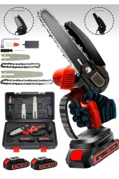 Moonshop 128Vf Bakır Çift Pala Çift Batarya Şarjlı Ağaç Kesme Ve Dal Budama Makinesi Yeni Seri Extra Güçlü thumbnail 1