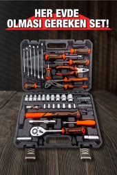 Moonshop 58 Parça Lokma Anahtar Takımı 1- 4 Ve 1- 2 El Aletleri Seti thumbnail 1