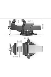 Moonshop Alman Modeli Pro Çelik Kol 200 Mm " 360" Dönerli Taban Dövme Çelik Sabit Tezgah Masa Mengenesi - 3