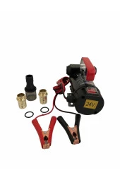 Moonshop Pro Seri 24V Kendinden Emişli Taşınabilir Yakıt Sıvı Yağ Aktarma Mazot Pompası Paslanmaz Gövdeli - 3