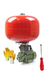 Moonshop Qb60 0.50 Hp 24 Lt Tank Santrifüj Otomatik Hidrofor Pompa Paket Hidrofor 2 Kat 2 Daire - 1