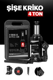 Moonshop Pro Black Seri Çelik Şaseli Çift Dişli Özel Çantalı 4 Ton Hidrolik Araba Karavan Oto Kriko - 2