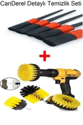 Moonshop 9 Parça Araç Iç Ve Dış Matkap Ucu Uyumlu Detaylı Bakım Fırça Temizleme Seti thumbnail 1