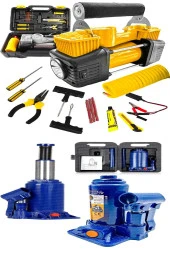 Moonshop Lastik Hava Kompresörü Ve 2 Ton Şişe Aaraba Oto Krikosu Muhteşem Set - 5