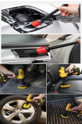 Moonshop 9 Parça Araç Iç Ve Dış Matkap Ucu Uyumlu Detaylı Bakım Fırça Temizleme Seti thumbnail 3