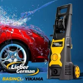 Lieber German 155Bar Bakır Sargılı Musluk Ve Kovadan Çekme Yüksek Basınçlı Bahçe Oto Yıkama Makinesi thumbnail 2