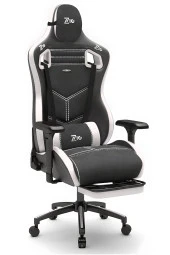 Zio Venom XL Profesyonel Oyuncu Koltuğu - Antrasit / Beyaz - Visco Oturak, 4D Kol, Ayak Uzatma thumbnail 1