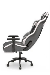 Zio Venom XL Profesyonel Oyuncu Koltuğu - Antrasit / Beyaz - Visco Oturak, 4D Kol, Ayak Uzatma thumbnail 3