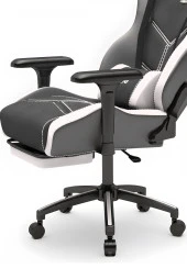 Zio Venom XL Profesyonel Oyuncu Koltuğu - Antrasit / Beyaz - Visco Oturak, 4D Kol, Ayak Uzatma thumbnail 7