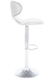 Bürocci Zen Bar Taburesi - Beyaz Modern Deri Metal Ayaklı Yüksek Tezgah Sandalyesi - 9549S0486 - 4