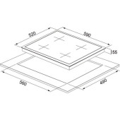 Silverline CS5629W01 Beyaz Cam Woklu Ankastre Ocak Emaye Izgaralı - 2