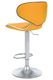 Bürocci Zen Bar Taburesi - Hardal Modern Deri Metal Ayaklı Yüksek Tezgah Sandalyesi - 9549S0492 - 2