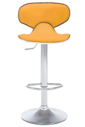 Bürocci Zen Bar Taburesi - Hardal Modern Deri Metal Ayaklı Yüksek Tezgah Sandalyesi - 9549S0492 - 6