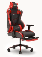 Warrior Adonis Oyuncu Koltuğu - Kırmızı & Jet Black- Ayak Uzatmalı Profesyonel Bilgisayar Sandalyesi 1566C0511 - 1