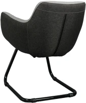 Bürocci Comfort Siyah Metal Ayaklı Misafir Koltuğu- İki Ton Gri Kumaş-2244J1110 - 5