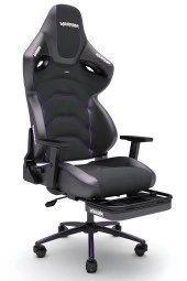 Warrior Kratos Oyuncu Koltuğu - Antrasit / Mor - Ayak Uzatmalı Profesyonel Bilgisayar Sandalyesi thumbnail 1