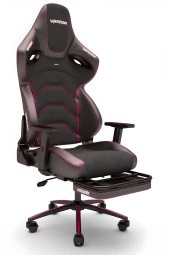 Warrior Kratos Oyuncu Koltuğu - Antrasit / Pembe - Ayak Uzatmalı Profesyonel Bilgisayar Sandalyesi thumbnail 1