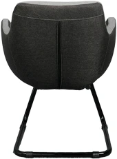 Bürocci Comfort Siyah Metal Ayaklı Misafir Koltuğu- İki Ton Gri Kumaş-2244J1110 - 6