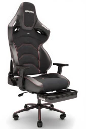 Warrior Kratos Oyuncu Koltuğu - Antrasit / Gül Kurusu Ayak Uzatmalı Üst Sınıf Bilgisayar Sandalyesi - 1