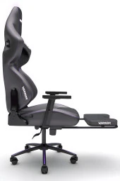 Warrior Kratos Oyuncu Koltuğu - Antrasit / Mor - Ayak Uzatmalı Profesyonel Bilgisayar Sandalyesi thumbnail 2