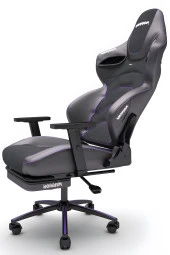 Warrior Kratos Oyuncu Koltuğu - Antrasit / Mor - Ayak Uzatmalı Profesyonel Bilgisayar Sandalyesi thumbnail 3