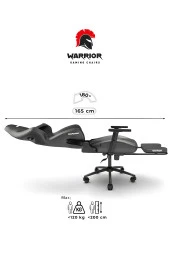 Warrior Kratos Oyuncu Koltuğu - Antrasit / Mor - Ayak Uzatmalı Profesyonel Bilgisayar Sandalyesi thumbnail 5