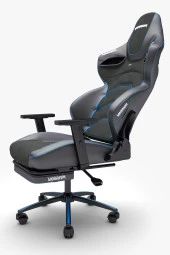 Warrior Kratos Oyuncu Koltuğu - Antrasit / Mavi - Ayak Uzatmalı Profesyonel Bilgisayar Sandalyesi thumbnail 3