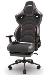 Warrior Kratos Oyuncu Koltuğu - Antrasit / Gül Kurusu Ayak Uzatmalı Üst Sınıf Bilgisayar Sandalyesi - 6