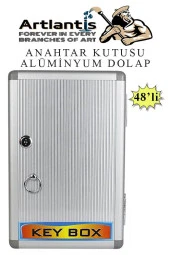 Kilitli Anahtar Kutusu 48 li 1 Paket Anahtar Dolabı Alüminyum Gövde Otel Otopark Apart Anahtarlık Dolap - 1