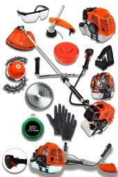 Spech Power MLT U.S.A  2.1 Hp Yan Tipi Benzinli Motorlu Ot Çalı Tırpanı Çim Biçme Makinesi Tirpan - 1