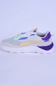 Puma 392324-11 Runtamed Platform Fileli Deri Detaylı Ortopedik Taban Bağcıklı Hafif Esnek Beyaz-Mor Günlük Kadın Spor Ayakkabı - 3