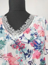 035 Çiçek Desenli Bluz - 3
