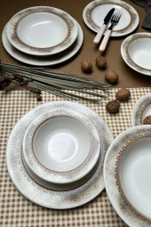 TABAK EVİ Stoneware Hare Yemek Takımı 6 Kişilik 24 Parça - 2