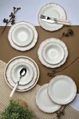 TABAK EVİ Stoneware Antik Yemek Takımı 6 Kişilik 24 Parça - 5