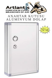 Kilitli Anahtar Kutusu 32 li 1 Paket Anahtar Dolabı Alüminyum Gövde Otel Otopark Apart Anahtarlık Dolap - 1