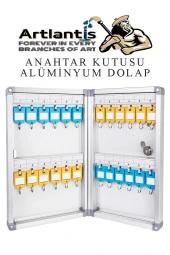 Kilitli Anahtar Kutusu 32 li 1 Paket Anahtar Dolabı Alüminyum Gövde Otel Otopark Apart Anahtarlık Dolap - 2