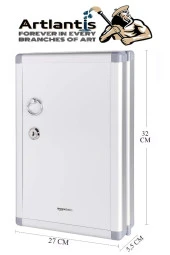 Kilitli Anahtar Kutusu 32 li 1 Paket Anahtar Dolabı Alüminyum Gövde Otel Otopark Apart Anahtarlık Dolap - 5