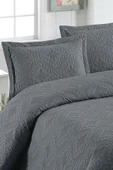 Ivy Antrasit Çift Kişilik Microfiber Kapitone Yatak Örtüsü - 2