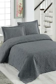 Ivy Antrasit Çift Kişilik Microfiber Kapitone Yatak Örtüsü - 1