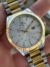 Ferro Çelik Kordon Takvimli 30 Mt Su Geçirmez Erkek Kol Saat EFM1128-D thumbnail 3