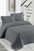 Çift Kişilik Microfiber Kapitone Yatak Örtüsü Ivy Antrasit thumbnail 1